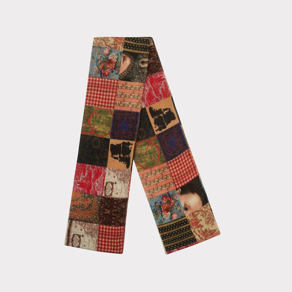 Front image of the Patchwork scarf from the Afternoon of Life collection