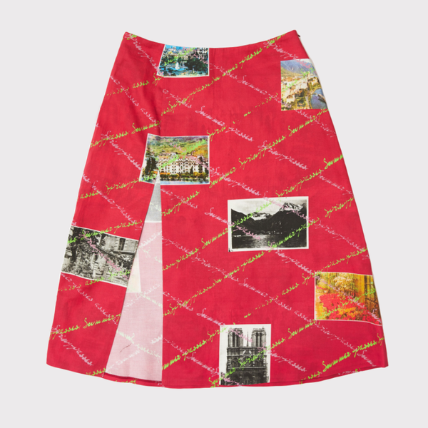 Hades rose red postcard skirt flat shot