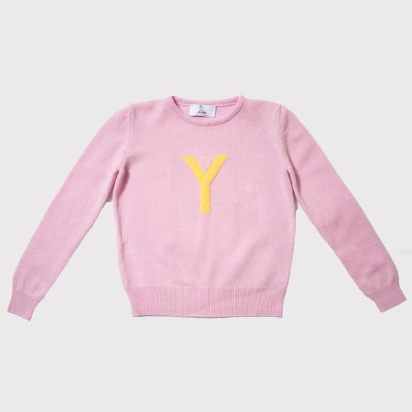 Alphabet Y letter jumper Hades wool