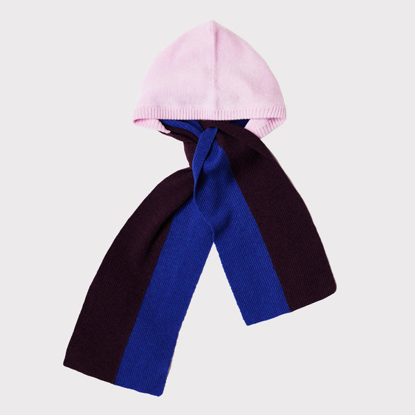 HADES Hooded Scarf pink, purple and blue