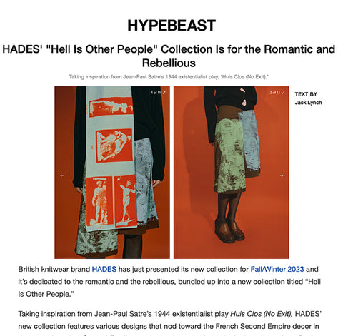 HADES Hells is other people in Hypebeast
