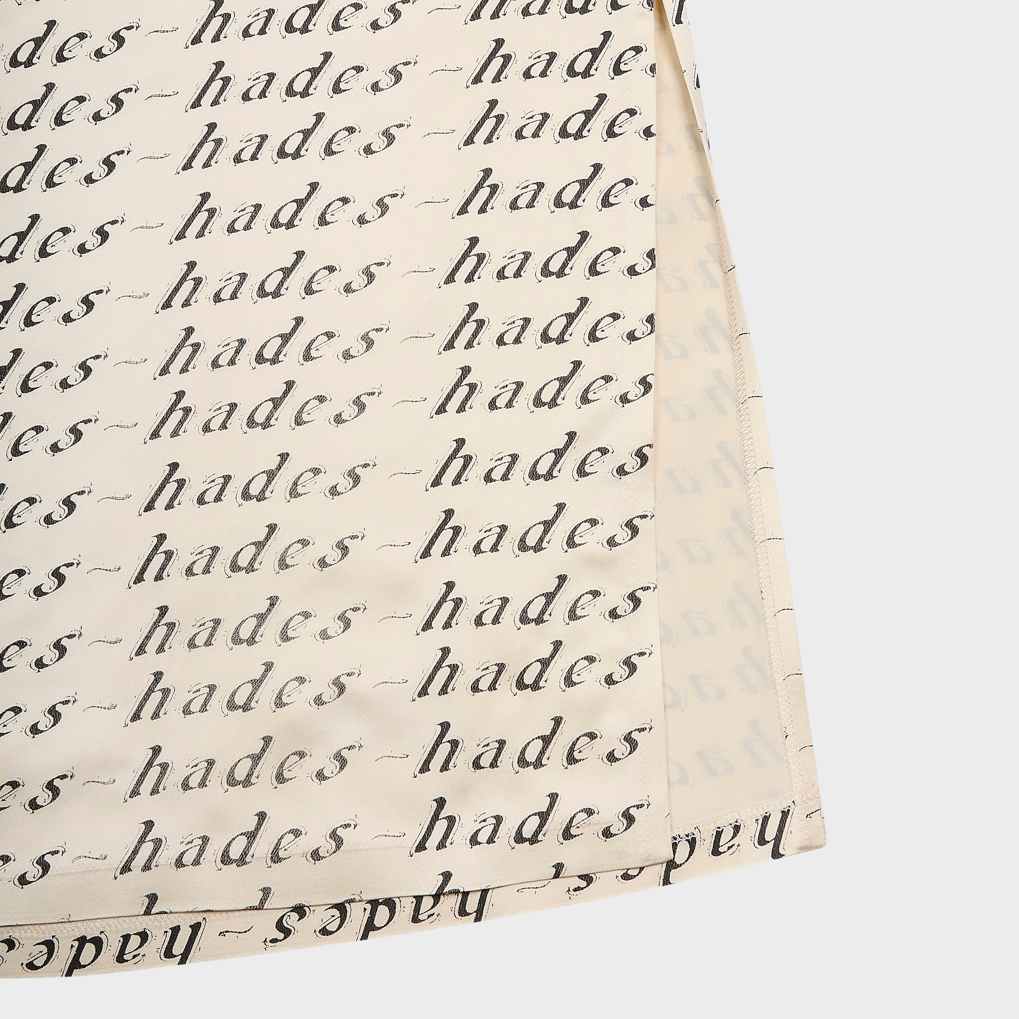 Detail image of the HADES HADES HADES Skirt up close on a ight grey background,