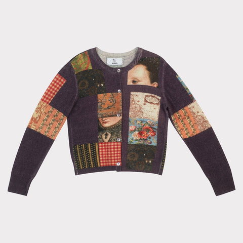 Patchwork cardigan HADES wool
