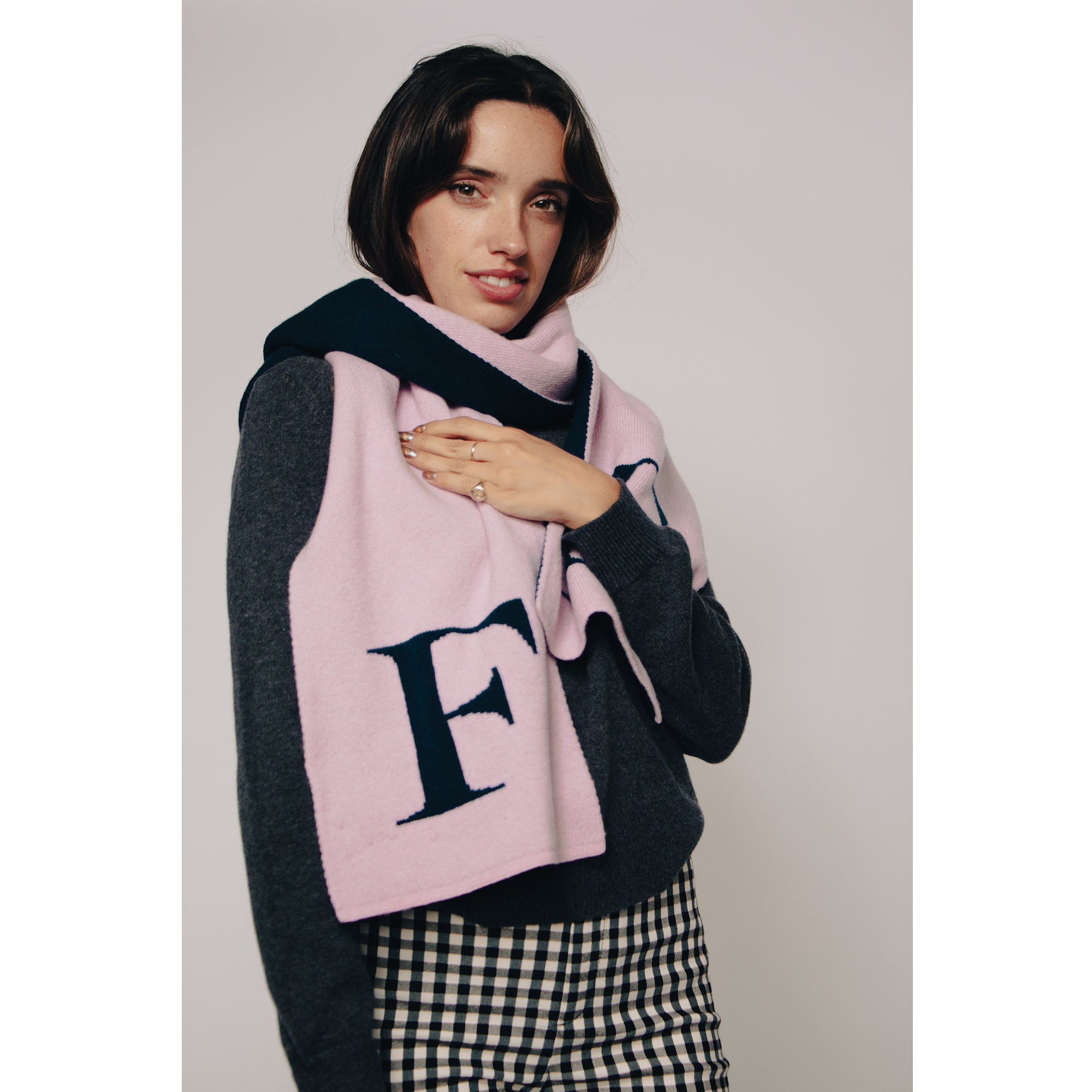 HADES Alphabet letter F scarf model