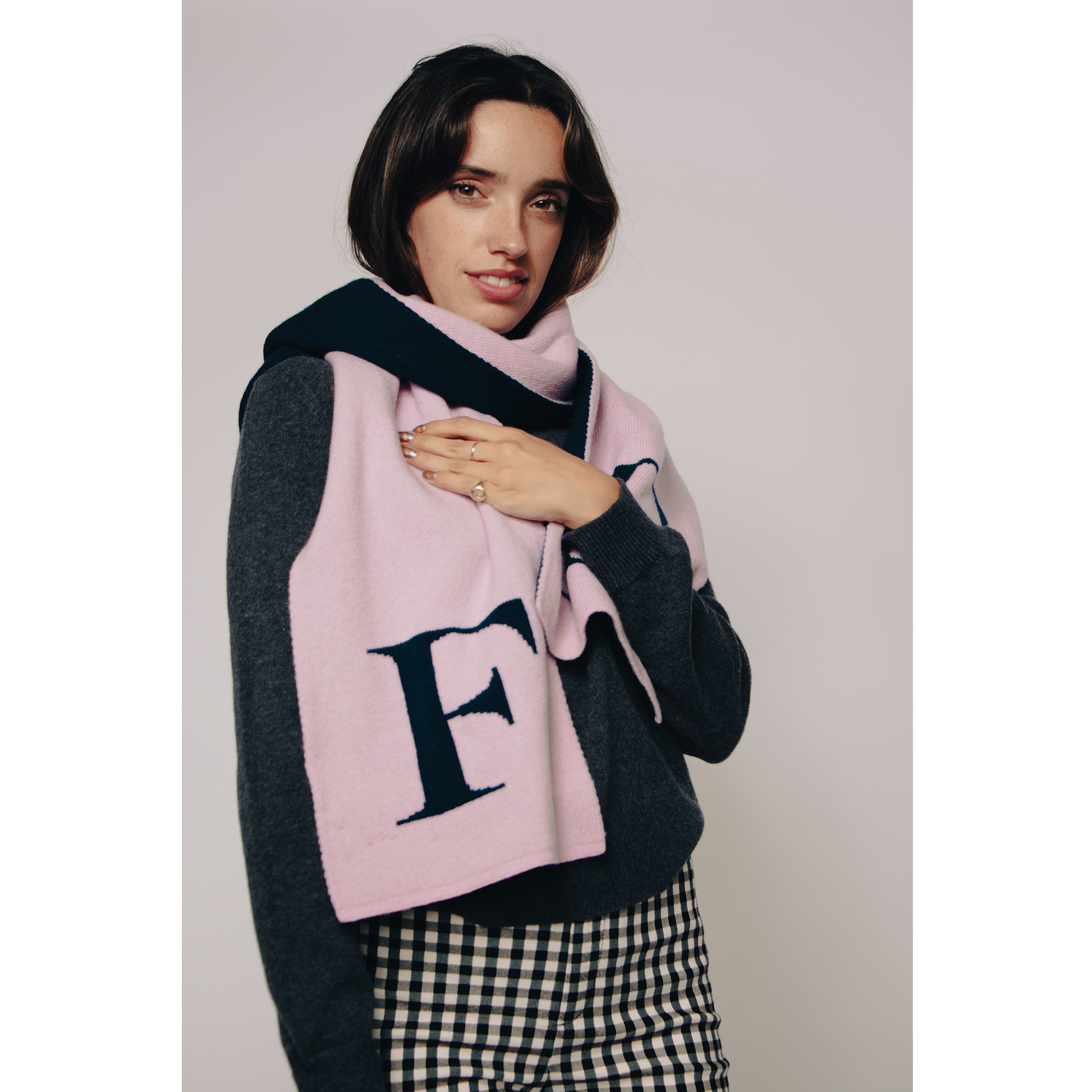 HADES Alphabet letter F scarf model