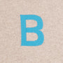 HADES grey knit with a blue letter 'B' detail