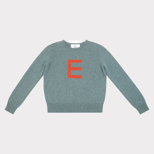 HADES caspian jumper with a red letter 'E' 