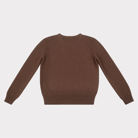 HADES brown knit with letter 'F' back