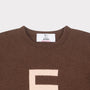 HADES brown knit with letter 'F' necklabel