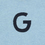 HADES light blue sweater with a navy 'G' detail