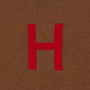 HADES brown jumper with a red letter 'H'  detail