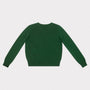 HADES green jumper with a pink letter 'J'  back