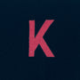 HADES navy sweater with a red letter 'K' detail