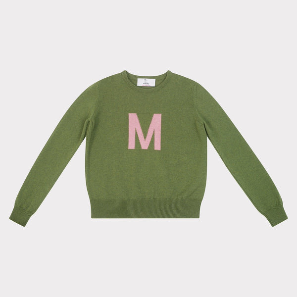 An image of the front of the 'M' knit from the new Alphabet collection 