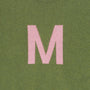 Detail image of the 'M' knit from the new Alphabet collection 