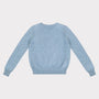 HADES light blue jumper with a navy letter 'R' back