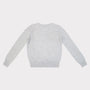 HADES grey sweater with a navy blue letter 'T' back