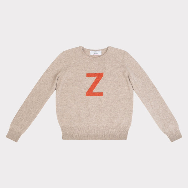 HADES beige sweater with a red letter 'Z' 
