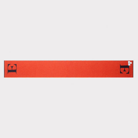 Flat image of the front of the 'E' scarf