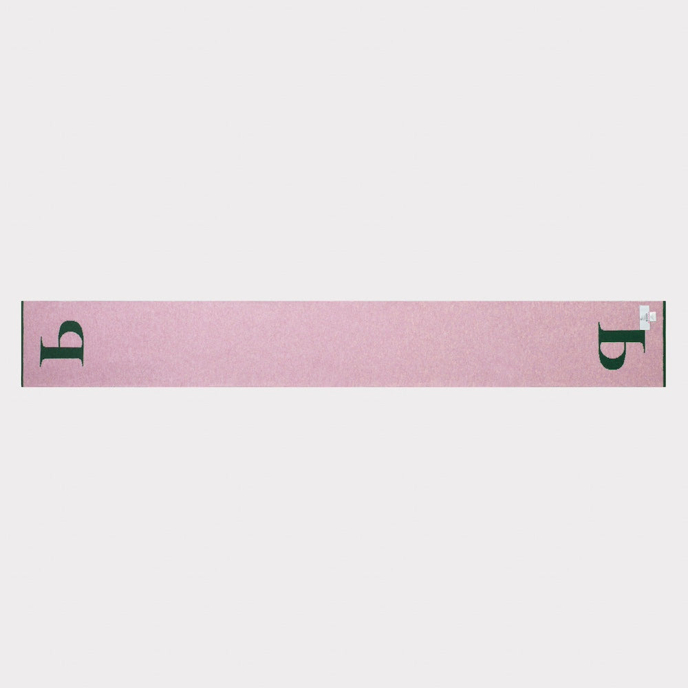 HADES Alphabet, green and pink scarf with 'P' letter back