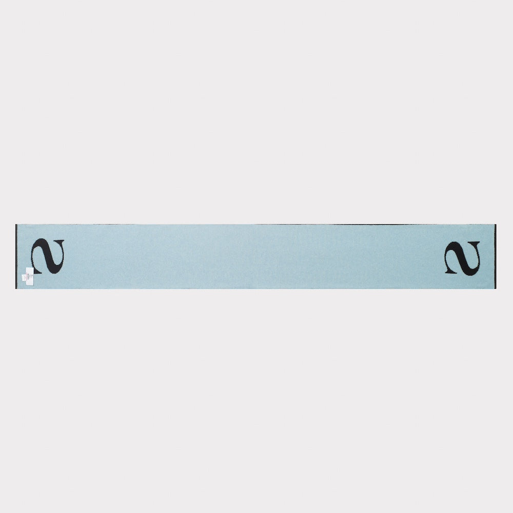 HADES black and ice blue Alphabet S scarf back