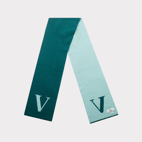 HADES grecian sea and raindrop Alphabet V letter scarf folded
