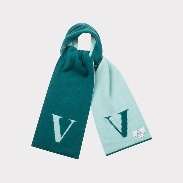 HADES grecian sea and raindrop Alphabet V letter scarf