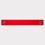 HADES red and gray Alphabet scarf with letter 'W' flat