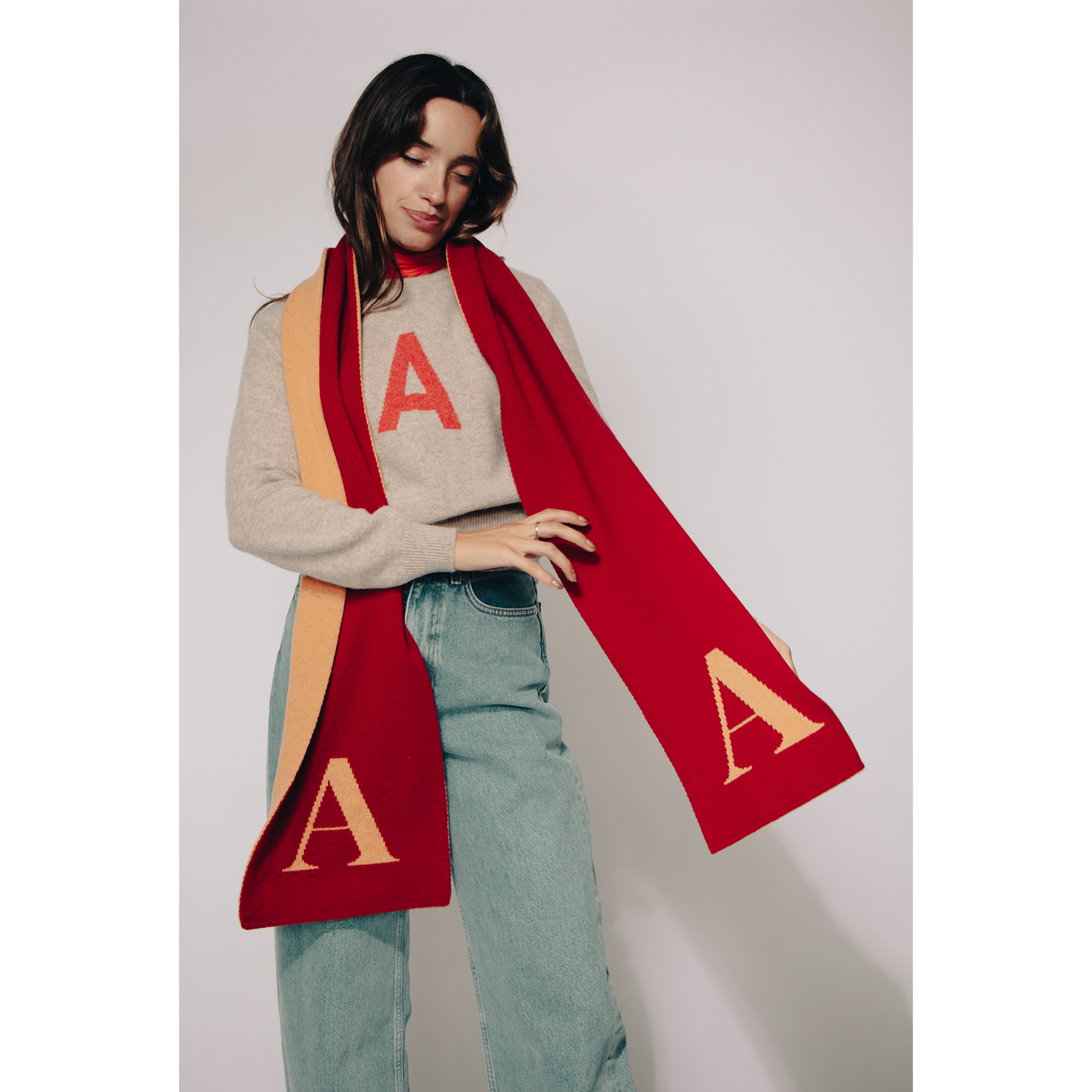 HADES Alphabet letter A Jumper with scarf