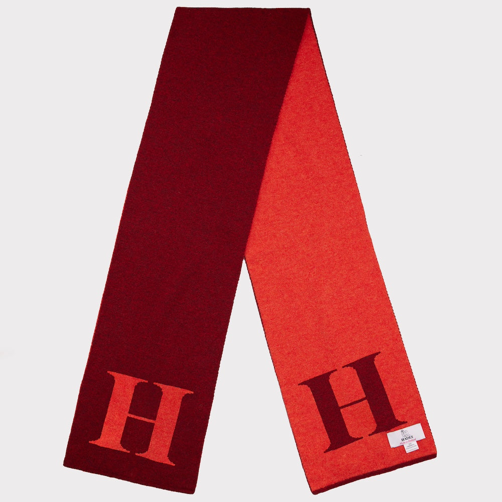 Flat image of the 'H' scarf from the Alphabet Collection.