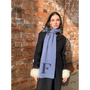 F Letter Scarf, Model wearing