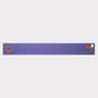 The HADES G letter scarf in bronze and plum laid flat, back view