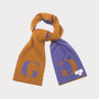 HADES G letter scarf in bronze and plum