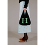 Model holding the HADES wool Letter H bag