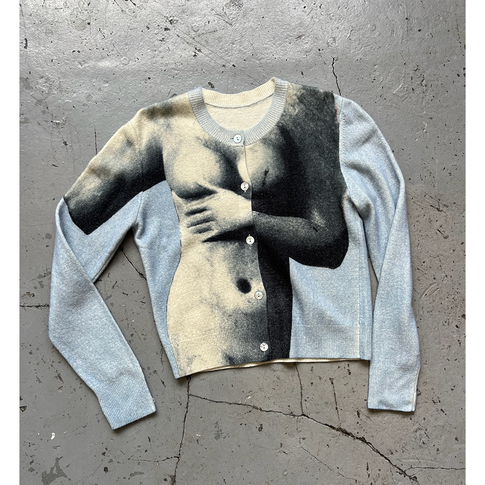 HADES Aphrodite Cardigan on studio floor