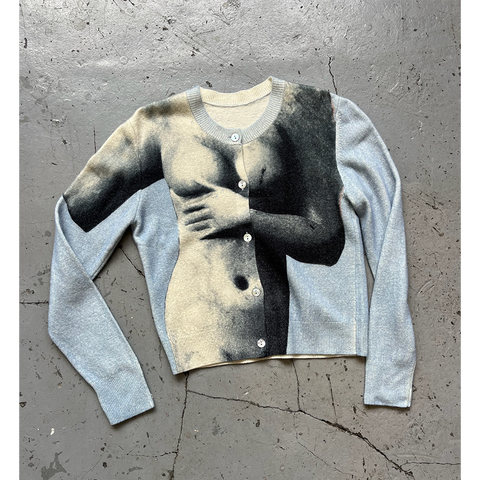 HADES Aphrodite Cardigan on studio floor