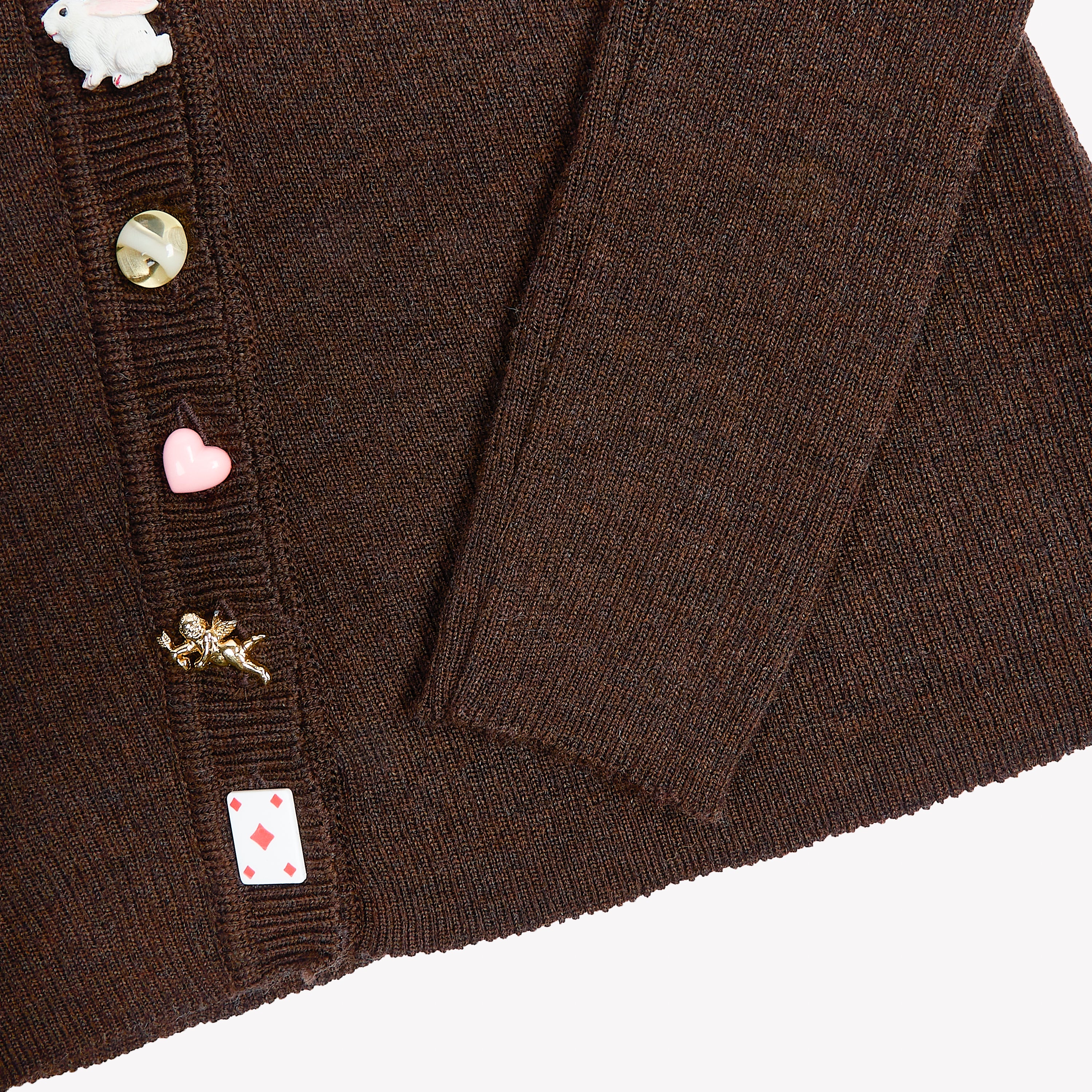 Detailed photo of the Asymmetric Version 3 buttons, sleeve and ribbed texture.
