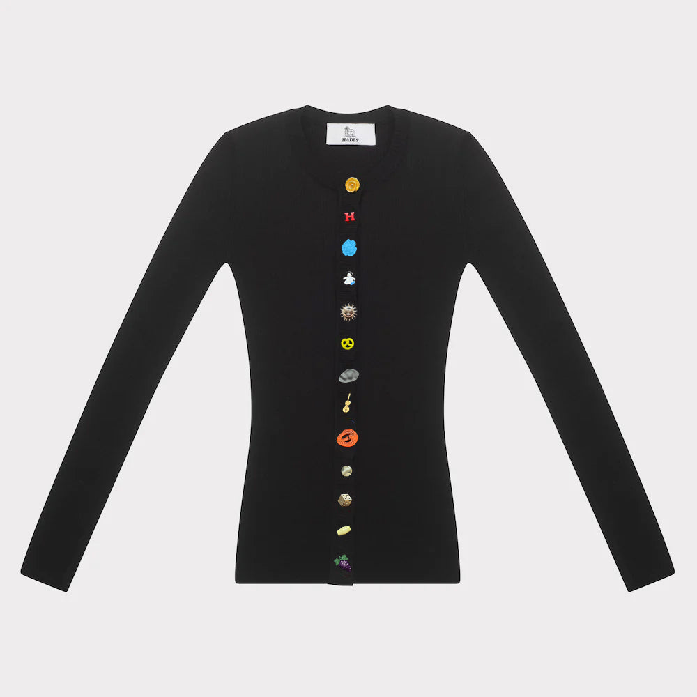 HADES | Asymmetrical Novelty Cardigan | 100% Merino Wool