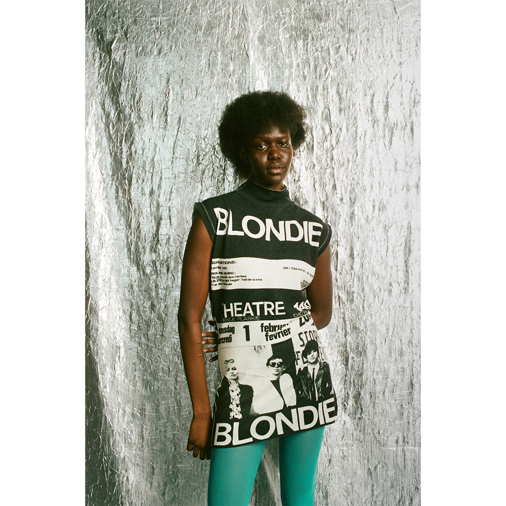 Blondie Heart of Glass Dress model wearing 
