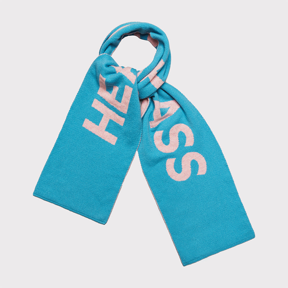 Heart Glass Scarf Turquoise & Light