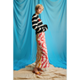 Model wearing HADES Blondie Parallel Lines jumper