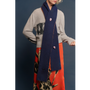 Model wearing the Greek head scarf
