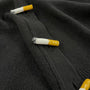 HADES Black Carrington with Cigarette Buttons up close