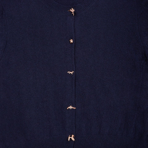 Image of the buttons on the HADES Misfortune Charm Cardigan