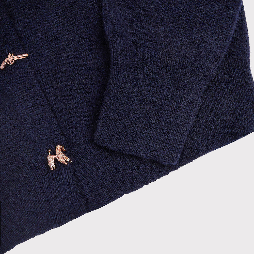 Image of the sleeve detail on the HADES Misfortune Charm Cardigan