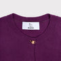 Image of the neckline of the HADES Good Fortune Charm Cardigan