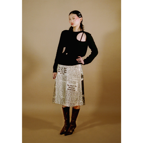 Model shot of the DADA Slit Skirt from the DADA Collection