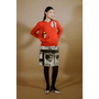 Model shot of the orange Selavy jumper from the DADA Collection
