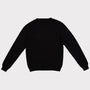 Back flat shot of the men's black and white 'The man who sold the world' David Bowie jumper