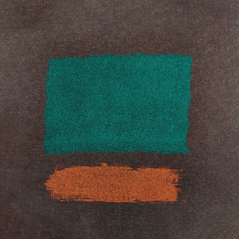 Detail flatshot of screen printing on Gesture knit